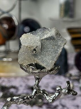 Blue Fluorite Snow Capped From Nigeria